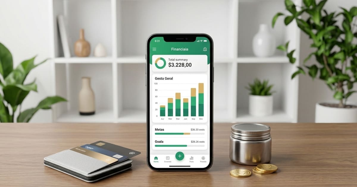 tecnologia mostrando carteiras, apps de organização financeira
