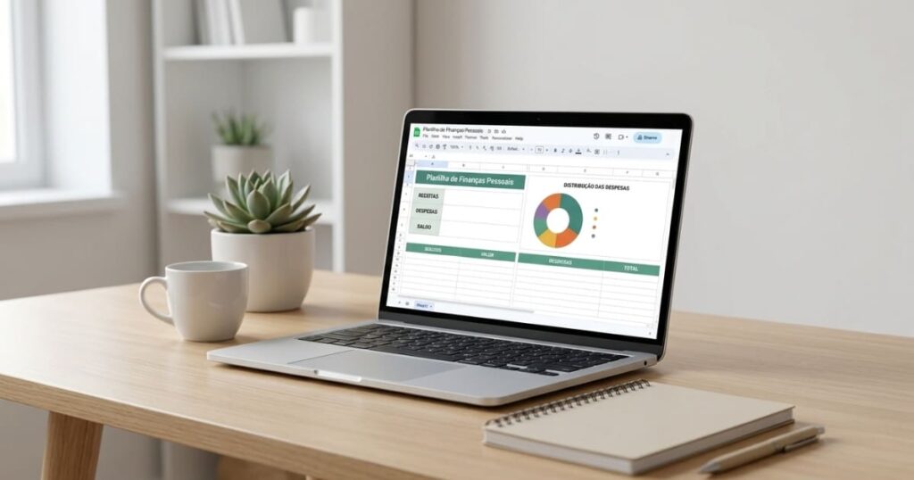 Imagem notebook planilha financeira para download