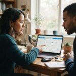 duas pessoas pesquisando vagas de trabalho remoto no computador